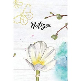Notizen: Blanko Floral Design Heft für Aufzeichnungen Lettering Handschrift | Kreatives Geschenk für Kinder und Erwachsene | Frauen Männer Freundinnen und Kollegen