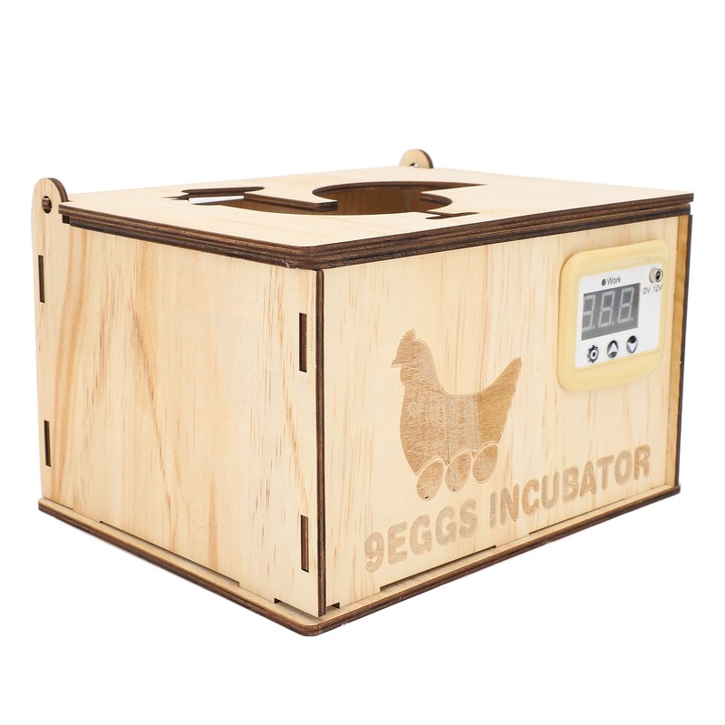 9 Egg Incubator Smart Pine Wood Efficient Thermostat Water Bed