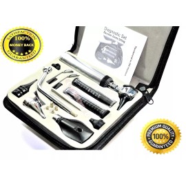 CYNAMED USA NEW Professional OPHTHALMOSCOPE /OTOSCOPE ENT Nasal Larynx Diagnostic Set+4 BULB