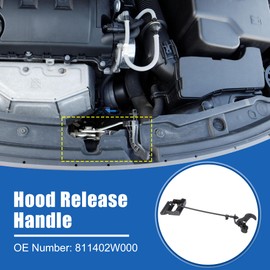 ACROPIX Car Hood Latch Front Hood Latch Assembly Fit for Hyundai Santa FE 2013-2019 No.811402W000 - Pack of 1