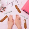 3 limas de uñas de acero inoxidable con funda de