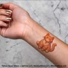 4 x 'Gingerbread Cat With Love Heart' Temporary Tattoos -