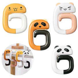Table Hook, Bag Hanger, Bag Hanger, Cute Animal Design, 4 Styles, Foldable, Portable, Cats, Cute, Office, Business Trips, Travels, Outings, Portable, Compact, Easy to Install, Table Storage,