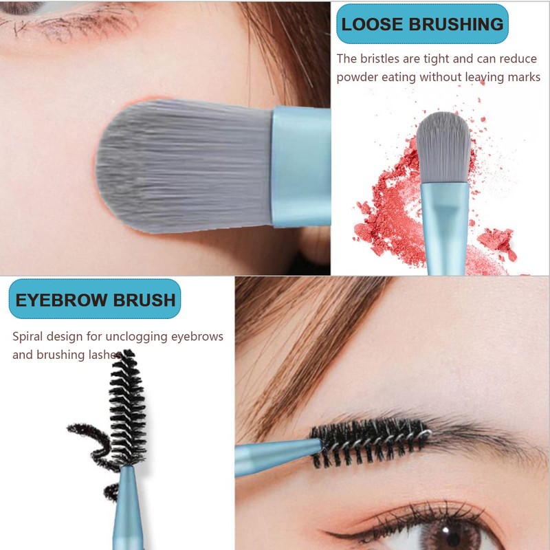 Professional Makeup Brushes Set Mini Makeup Brushes 8Pcs Portable Make