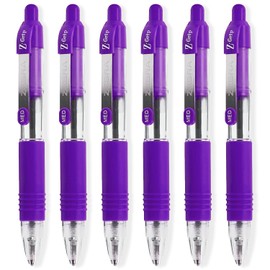 Zebra Pen Z-Grip Mini Ballpoint Pens - 11.4cm Length - Violet Ink - Pack of 6