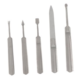 Ipetboom 5pcs Stainless Steel Cuticle Forks Dead Skin Forks Manicure Tools Set for Nail Art Sturdy Nail Trimmers for Home and Salon Use