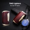 Metal Lighter Double Jet Flame Butane refillable Lighter Shipped Without