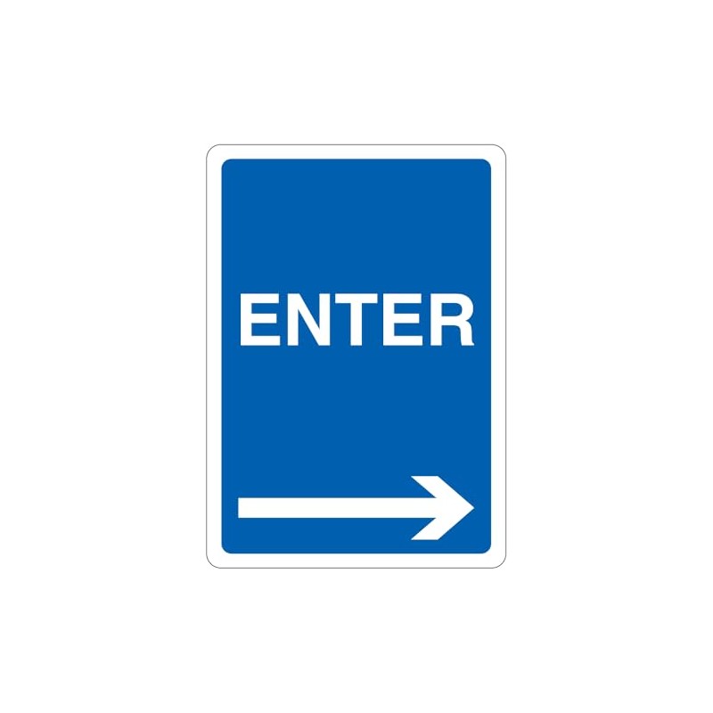 V Safety Enter - Arrow Right 210 x 297 mm