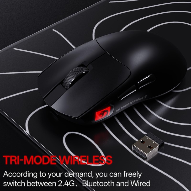 ATTACK SHARK × MAMBASNAKE M4 Wireless Gaming Mouse, 24000 Adjustable