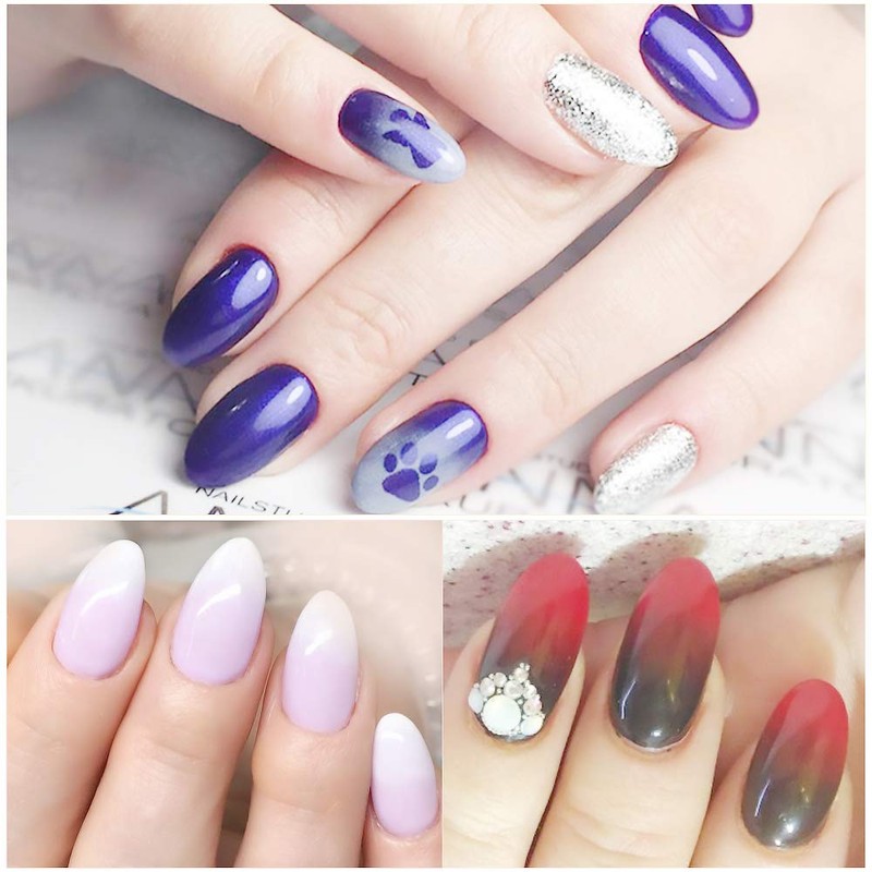 SILPECWEE 1Pc Ombre Nail Brush, Acrylic Nail Art Gradient Painting