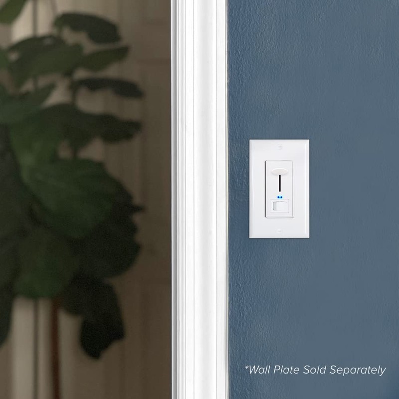 Maxxima Dimmer Electrical Light Switch - Featuring Blue Indicator Light,
