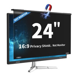 Magnetic 24 Inch Computer Privacy Screen for 16:9 Widescreen Monitor, Removable Hanging Anti-Blue Light Computer Screen Privacy Panel, Anti-UV Magnetic Attachment Computer Monitor Privacy Screen