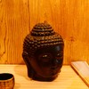Omonic Porcelain Zen Garden Yoga Meditation Black Thai Buddha Head