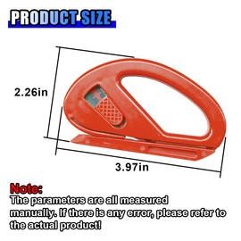 UHANBUT 2PCS Wrapping Paper Cutter, Snitty Safety Vinyl Film Cutting Tool with Blade, Carbon Fiber Utility Knife, Craft Knife, Suitable for Window Tint Car Wrap, Craft Making (Orange)