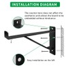 Heavy Duty Shelf Brackets 16 inch, Industrial Wall Brackets with