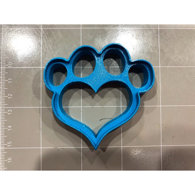 Heart Shape Dog Paw Cookie Cutter