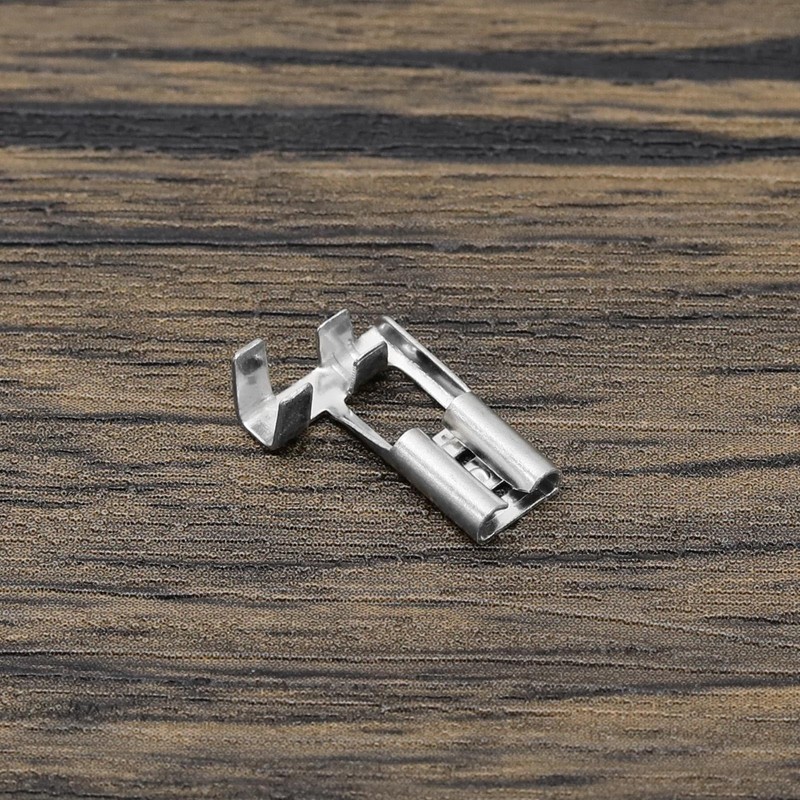 ECSiNG 50PCS 4.8mm Crimp Terminal Spade Connector 90° Angled with