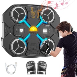 OneNine Music Boxing Machine with Boxing Gloves, Smart Boxing Machine Wall Mounted, Electronic Boxing Machine, Boxing Music Workout Machine for Home, Indoor and Gym