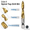 sourcing map 4pcs Combination Drill and Tap Bits Metric M6