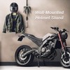 GEMMAHW Wall Mount Helmet Holder - Sturdy Motorcycle Helmet Stand