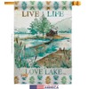 Breeze Decor Lodge Live Life Lake Garden House Flags Kit