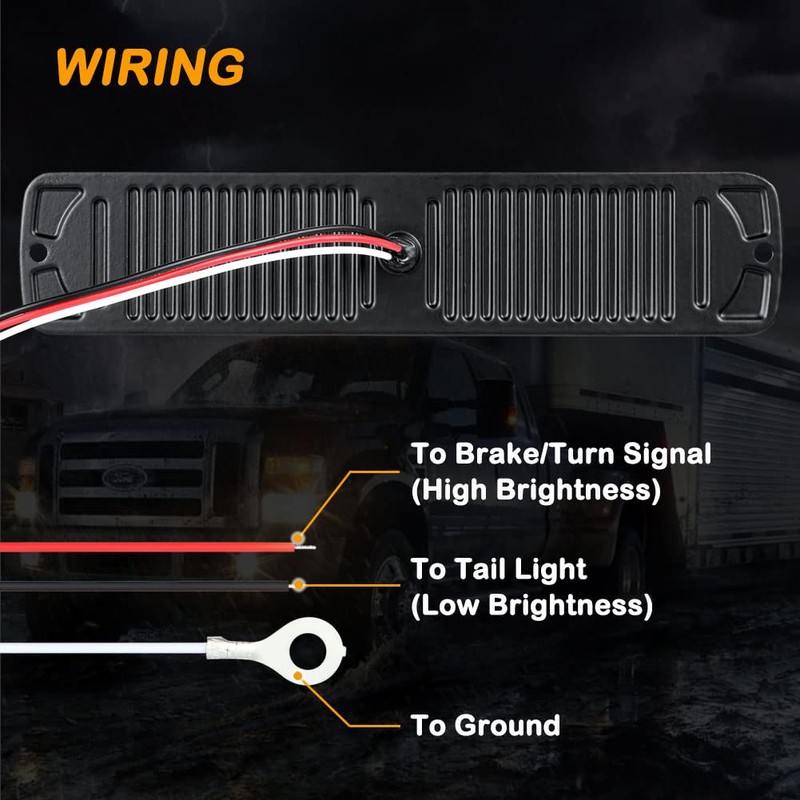 AT-HAIHAN Pack of 2 Aluminum Housing Clear Lens White LED