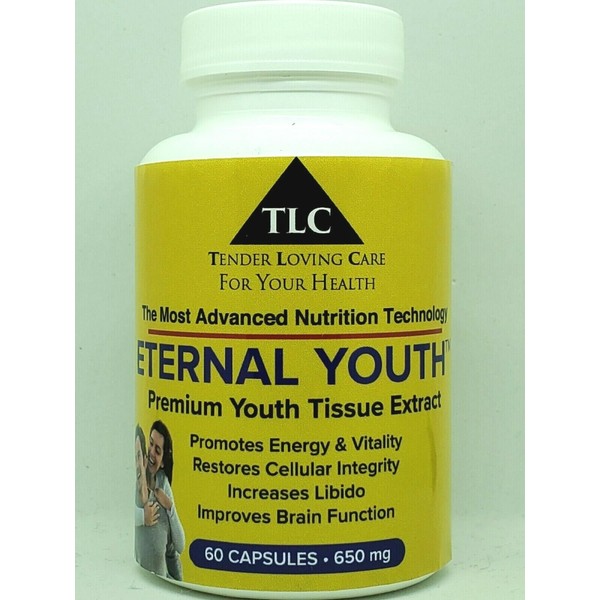 YOUTH TISSUE EXTRACT TLC ETERNAL YOUTH 60 CAPS 650 MG  ANTI AGING FEEL YOUNGER