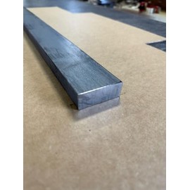 Generic 1"" x 2"" Steel Flat Bar x 8"" Length, A36 Hot Rolled Steel, Gray