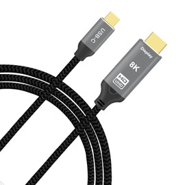 PAKLIMCN USB C to HDMI Cable 4K@60Hz 6FT Aluminum Type-C to HDMI 2.0 Cable Braided Cord - Thunderbolt 4/3 Compatible - Future UHD Visual Feast - Support HDCP2.3/HDR (4K 6FT Cable)