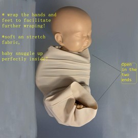 D&J DON&JUDY Large Newborn Photography Props Baby Wrap Helper Calmer, Swaddling Snuggle Sack Posing Cocoon with Matching