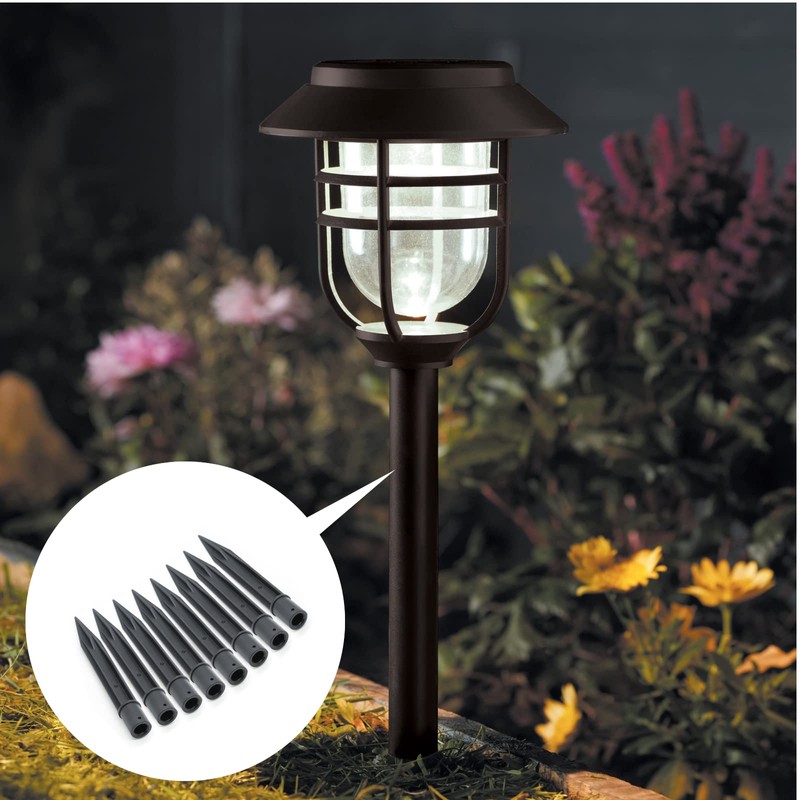 Cionyce 8PCS Torch Stake 8.26 Inch Pathway Light Stake Plastic