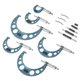 6 PCS Machinist Micrometer Set 0-1"/1-2"/2-3"/3-4"/4-5"/5-6" Professional with 0.0001 Precision Accuracy Professional MachinMeasurement Scale: Yes, Measurement Range: 0-6 inch
