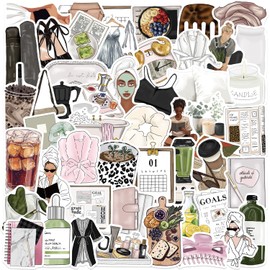 PNGIF Fantasy Anime Stickers Clean Girl Decals Pack of 50 Waterproof Graffiti Aesthetic Stickers for Suitcase Laptop Journal Fridge Scrapbook Kindle Skateboard Bicycle MacBook