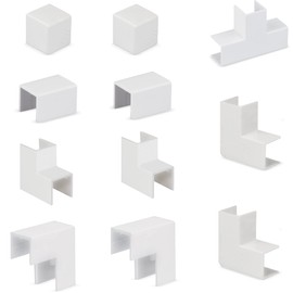 Lion Electric Cable Duct Connectors Multipack 15 x 10 mm - 11 Pieces for Connecting Multiple Cable Duct Profiles for Cable Management, Cable Management Accessory Set for Mounting Cable Ducts