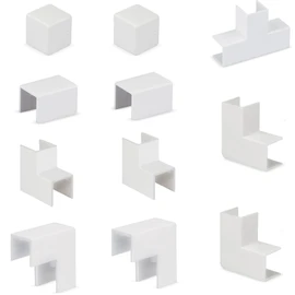 Lion Electric Cable Duct Connectors Multipack 15 x 10 mm - 11 Pieces for Connecting Multiple Cable Duct Profiles for Cable Management, Cable Management Accessory Set for Mounting Cable Ducts