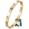 LUCSIS Hinge Bangle Bracelet Stainless Steel 18K Gold Plated with