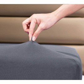 Family Bedding Extra Deep Fitted Sheet Super King Size Cotton - Jersey Fitted sheet 4 Way Stretch Grey Bedding - Shrinkage and Fade Resistant. (Super King (180x200cm), Grey).