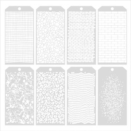 QIBZI Drawing & Typography Supplies 8 Coloring Pages, Brick Texture Wall Painting Templates, Brick Painting Pages for Painting, Wall Painting (Pack of 8)