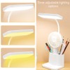 TOMVAES Adjustable LED Desk Lamp with Storage Shelf, Adjustable LED