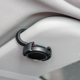 Car Sun Visor Mount for CO-DRIVER NO1, 1 Set, in Black, Compatible with OOONO CO-DRIVER NO1, Made of Sturdy Plastic, Not 3D Printed, Camera Warning Clip Bezel, Radar Detector Holder for No1