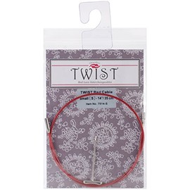 CHIAOGOO 14-Inch Twist Lace Interchangeable Cables, Small, Red