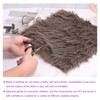 DMiotech 14"x14" White Faux Fur Square Fabric, Fluffy Faux Fur