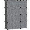 C&AHOME Cube Storage Organizer with Doors, 12-Cube Shelves, Closet Cabinet,