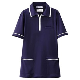 Nurse 9382204A Polo Shirt, Side Pocket, Zipper, Nursing, Nursing, Nursing, Care, M, Navy