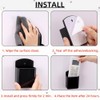 KLHCDUO 4 Pcs Wall Mount Remote Control Holder, Black Plastic,