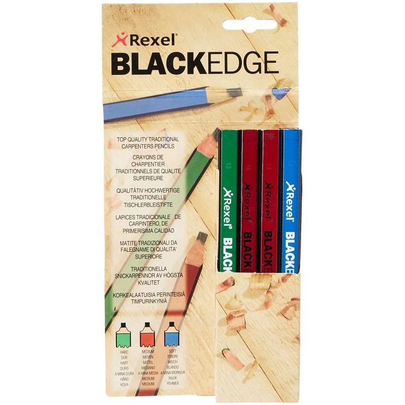 Blackedge 34326 Card of 12 Pencils - Assorted