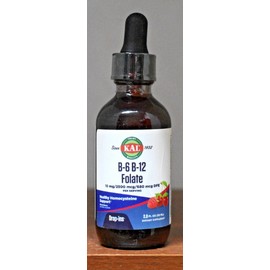 KAL B-6 B-12 Folate Dropins 2 oz Liquid 10 mg/ 2500 mcg/ 680 mcg DFE