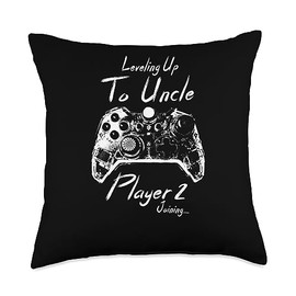 Uncle Est. 2024 Shirts Promoted Est Soon 2024 New Uncle Throw Pillow, 18x18, Multicolor