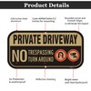 Danoib Private Drive No Trespassing Sign 2 Pack, 12'' X