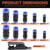 180PCS Quick Connect Air Hose Fittings Kit - 1/8",1/4",5/16",3/8",1/2" &